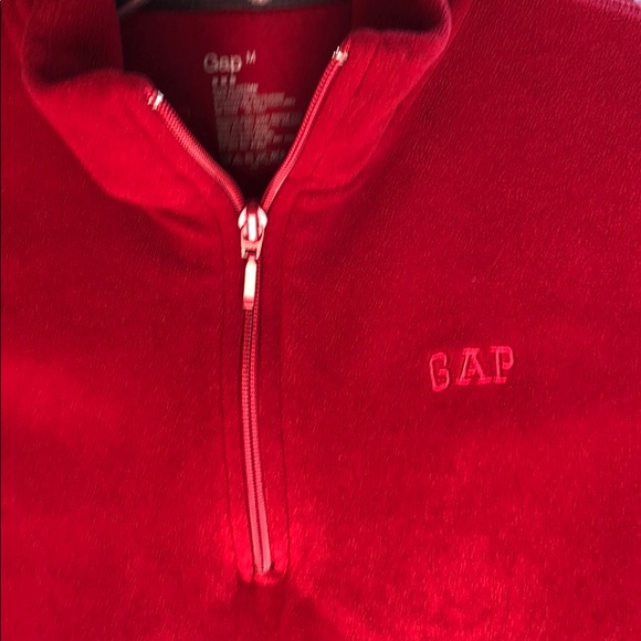 Gap women Red 1/4 zip fleece Sweater- Sz M - Picture 14 of 16